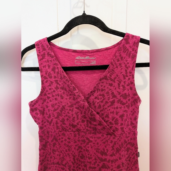 Eddie Bauer Magenta Pink Print Sleeveless Athletic Dress | Small - Picture 3 of 5